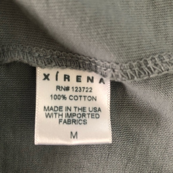 XiRENA Women’s Top Size M Blouson Sleeve Loose Fit Boxy Oversized Gray Green USA - Picture 11 of 14